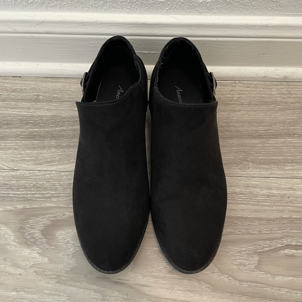 Black Suede American Eagle Booties